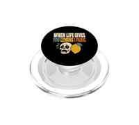 When Life Gives You Lemons I Panic Sarcastic Skull Humor PopSockets PopGrip for MagSafe