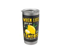 When Life Gives You Lemons Make Lemonade Optimism Positivity Stainless Steel Insulated Tumbler