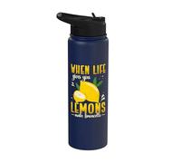 When Life Gives You Lemons Make Lemonade Optimism Positivity Stainless Steel Insulated Water Bottle