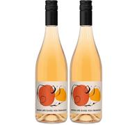 When Life Gives You Oranges Vin Orange 75 risp & Textured French Orange Wine from Languedoc - Bright Citrus, Dried Flowers & Nutty Complexity - Vegan Friendly - 12% ABV (Pack of 2)