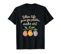 When Life Gives You Palettes Art Pun Pastel Rainbow T-Shirt