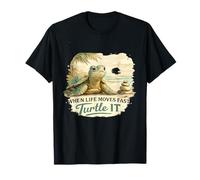 When Life Moves Fast Turtle It Funny Zen sea Animal Graphic T-Shirt