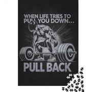 When Life Pulls You Down, Anime Gym 1000-Piece Puzzle for Adults, 38x26cm/1000pcs; for Calm Hands-on Time after Work; White Cardboard with A Clean Surface
