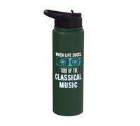 When Life Sucks Turn Up the Classical Music Stainless Steel Insulated Water Bottle