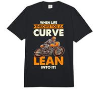 When Life Throws A Curve Lean Into It Rider Comfort Colors Adult Heavyweight T-Shirt