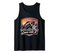 When Life Throws You A Curve Lean Into It Motorbike Owner Tank Top