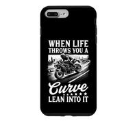 When Life Throws You A Curve Lean Into It Motorcycle Biker Case for iPhone 7 Plus/8 Plus