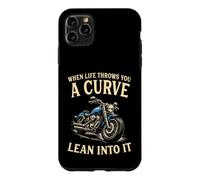 When Life Throws You A Curve Lean Into It Motorcycle Rider Case for iPhone 11 Pro Max