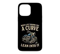 When Life Throws You A Curve Lean Into It Motorcycle Rider Case for iPhone 13 Pro Max