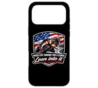 When Life Throws You A Curve Lean Into It Motorcycle Rider Case for iPhone 17 Pro Max