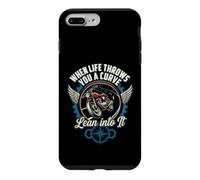 When Life Throws You A Curve Lean Into It Motorcycle Rider Case for iPhone 7 Plus/8 Plus