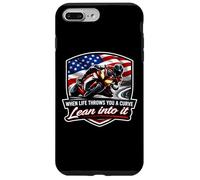 When Life Throws You A Curve Lean Into It Motorcycle Rider Case for iPhone 7 Plus/8 Plus