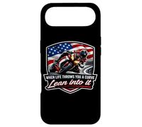 When Life Throws You A Curve Lean Into It Motorcycle Rider Case for iPhone Air