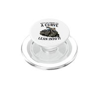 When Life Throws You A Curve Lean Into It Motorcycle Rider PopSockets PopGrip for MagSafe
