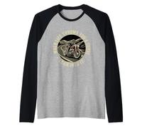 When Life Throws You A Curve Lean Into It Motorcycle Rider Raglan Baseball Tee