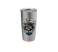 When Life Throws You A Curve Lean Into It Motorcycle Rider Stainless Steel Insulated Tumbler