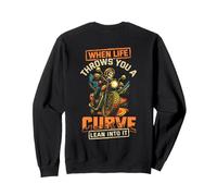 When life throws you a curve lean into it on back motorcycle Sweatshirt