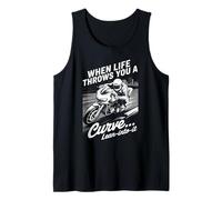 When Life Throws You A Curve Lean Into It Streetbike Rider Tank Top
