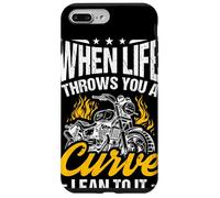 WHEN LIFE THROWS YOU A CURVE LEAN TO IT Biker Motivational Case for iPhone 7 Plus/8 Plus
