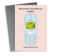 When life was simple, Nokia Mobile Birthday Card