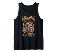 When Lifes Throws You A Curve Lean Into It Motorcycle Racer Tank Top