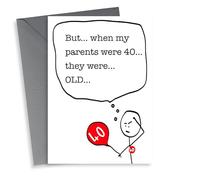 When my parents were 40 40th birthday card