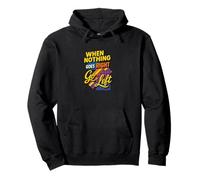 When Nothing Goes Right Go Left Retro Graphic Pullover Hoodie