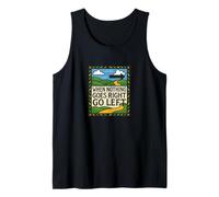 When Nothing Goes Right Go Left Retro Graphic Tank Top