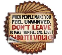 When People Make You Feel Unwound, Don't Leave to Make Them Feel Sad Retro Funny Sticker | Man CABE Decor Waterproof Vinyl Tumbler Absorbing Removable Decal Peel Stick(12X18CM)