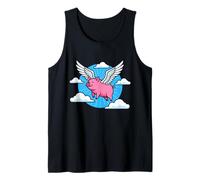 When Pigs Fly Surreal Wings Clouds Tank Top