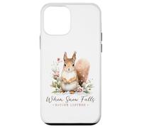 When snow falls nature listens winter cold snowing squirrel Case for iPhone 12 mini