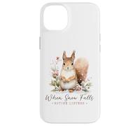 When snow falls nature listens winter cold snowing squirrel Case for iPhone 14 Plus