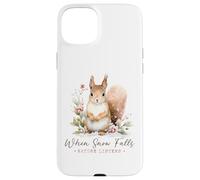When snow falls nature listens winter cold snowing squirrel Case for iPhone 15 Plus