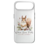 When snow falls nature listens winter cold snowing squirrel Case for iPhone Air
