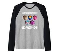 When Someone Attacks One Party Member We All Roll Initiative Raglan Baseball Tee