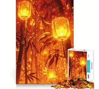 When The Lantern Light Jigsaw for Teenagers 1000 Pieces Mind Boost Fun Clean Cut Sturdy Components Heartwarming Gathering Activity (38x52cm)