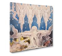 When The Morning Stars Sang Together Butts Set by William blake Canvas Print | Gallery Wrapped 30mm Frame Wall Art | 20x20 inches | Ready to Hang | Classic Space Picture | Living Room Lounge Office