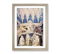 When The Morning Stars Sang Together Butts Set By William Blake Classic Painting Framed Print | A2 Oak Framed Wall Art | Ready to Hang | Classic Space Picture | Living Room Bedroom Lounge Office