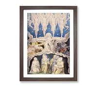 When The Morning Stars Sang Together Butts Set By William Blake Classic Painting Framed Print | A2 Walnut Framed Wall Art | Ready to Hang | Classic Space Picture | Living Room Bedroom Lounge Office
