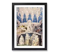 When The Morning Stars Sang Together Butts Set by William Blake Framed Print | A2 Black Framed Wall Art | Ready to Hang | Modern Space Picture | Living Room Bedroom Lounge Office