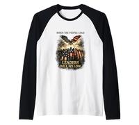 When The People Lead Eagle Raglan Baseball Tee