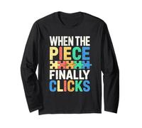 When The Piece Finally Clicks Puzzle Solver Graphic Long Sleeve T-Shirt