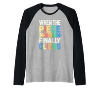 When The Piece Finally Clicks Puzzle Solver Graphic Raglan Baseball Tee
