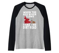 When The Red River Flows Raglan Baseball Tee