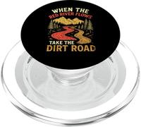 When The Red River Flows Take Dirt Road, Adult Humor Hiking PopSockets PopGrip for MagSafe
