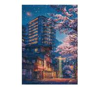 When The Sakura Bloom Artistic Wooden Jigsaw Puzzle for Adults, 300 PCS