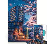 When The Sakura Bloom Jigsaw Puzzle 1000 Pieces Focus Building Toy Firm Fit Secure Assembly Holiday Indoor Entertainment Toy (38x26cm)