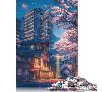 When The Sakura Bloom Puzzle 100% Recycled Cardboard Paper Rectangular Jigsaw Puzzle for Adult Children 1000pcs (75x50cm)