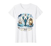 When The Seas Roar I Will Not Fear Value Graphic T-Shirt, Women, White, S