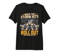 When The Storm Hits We Roll Out Lineman Power Premium T-Shirt